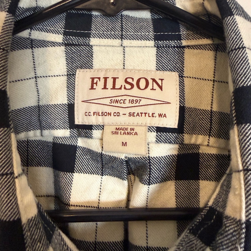 Filson ALASKAN GUIDE SHIRT Black and Cream Checkered - Picture 6 of 7